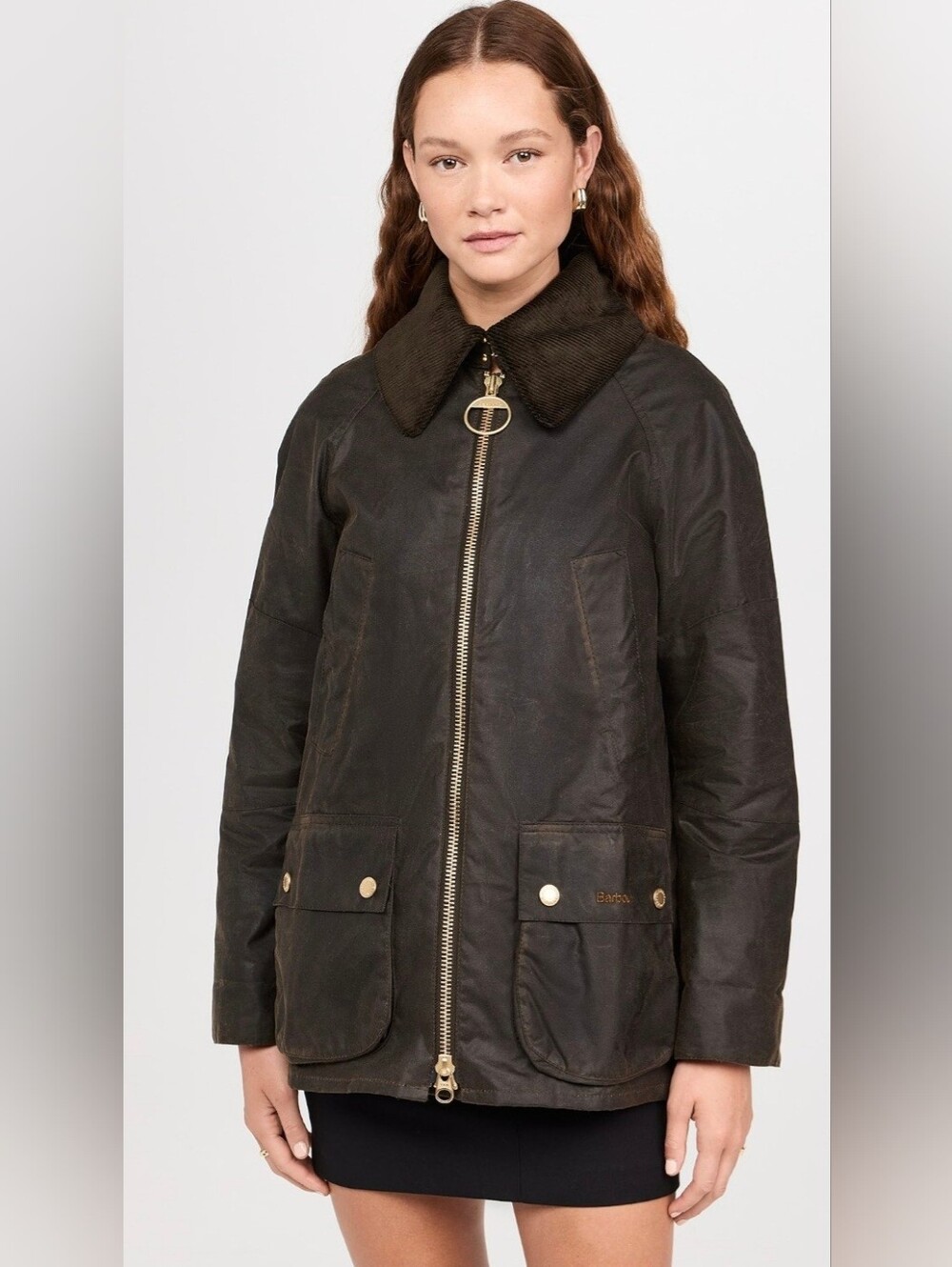 Barbour Allerston Waxed Cotton Jacket Olive Ancient Size 6